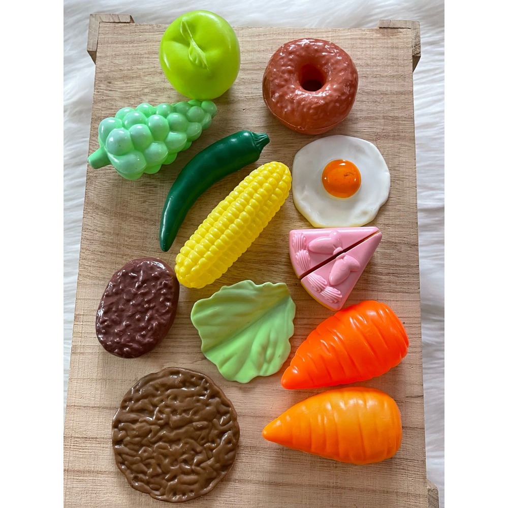 Kids Kitchen Doll House Pretending Plastic Food Toy Bundle Used